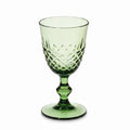Vintage Green Glass Goblet