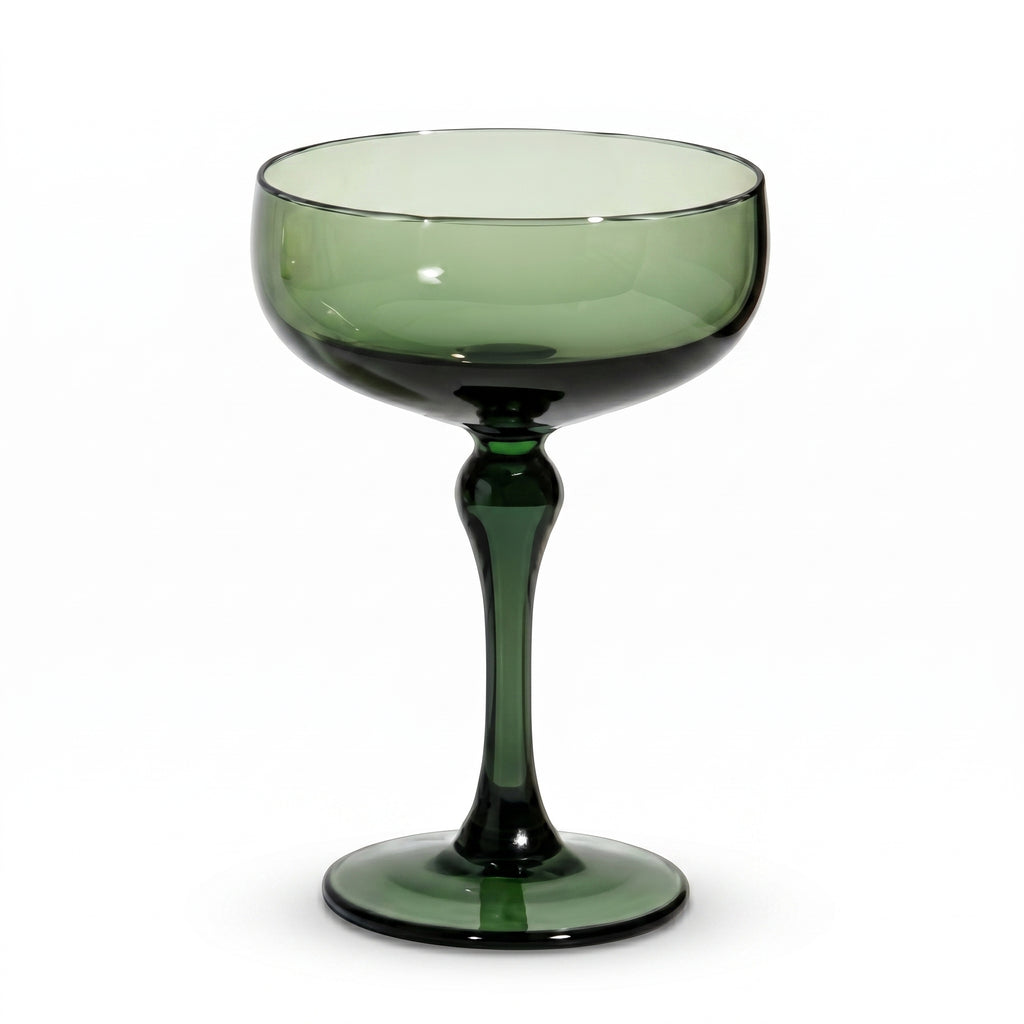 Green Glass Coupe Glass