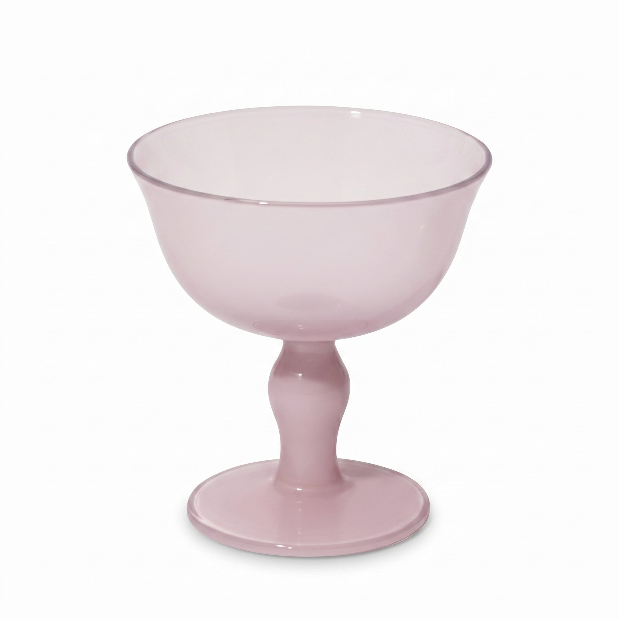 Pink Glass Coupe Glass