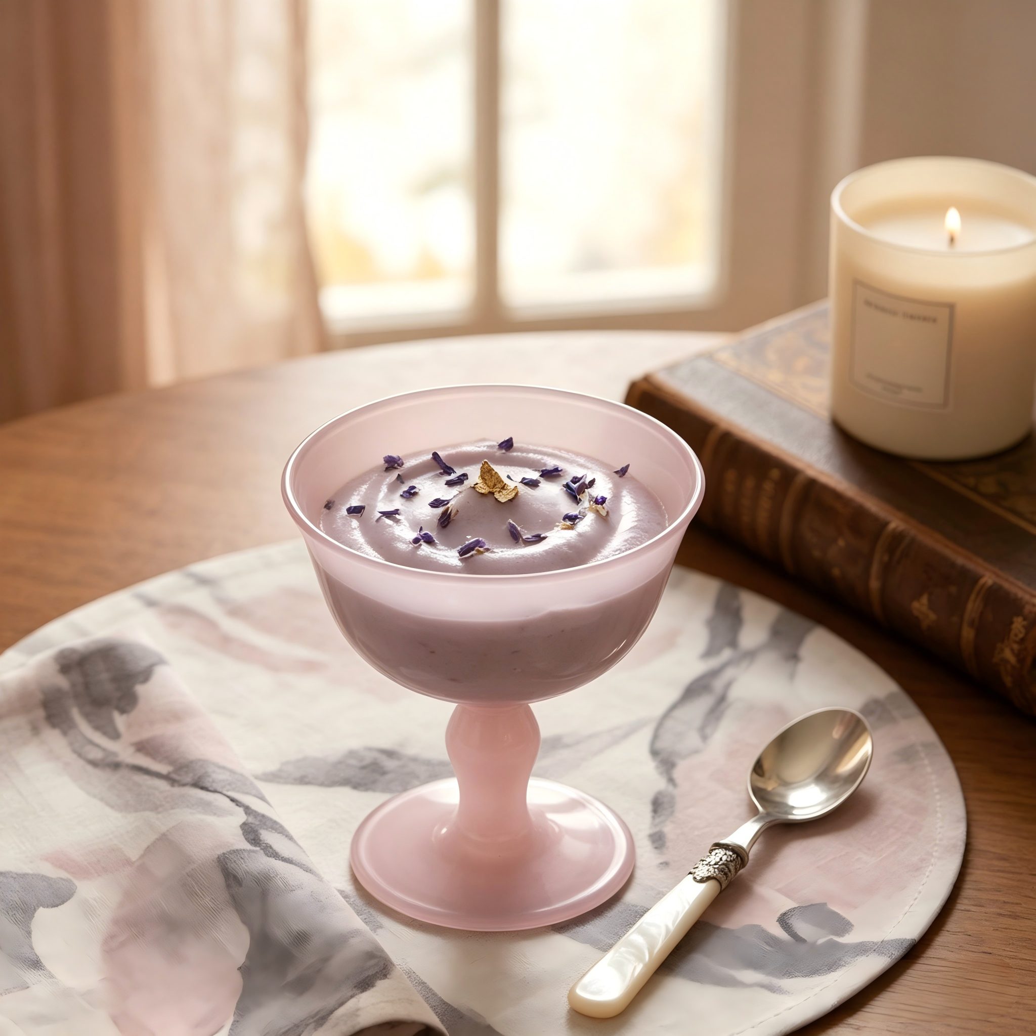 Pink Glass Coupe Glass