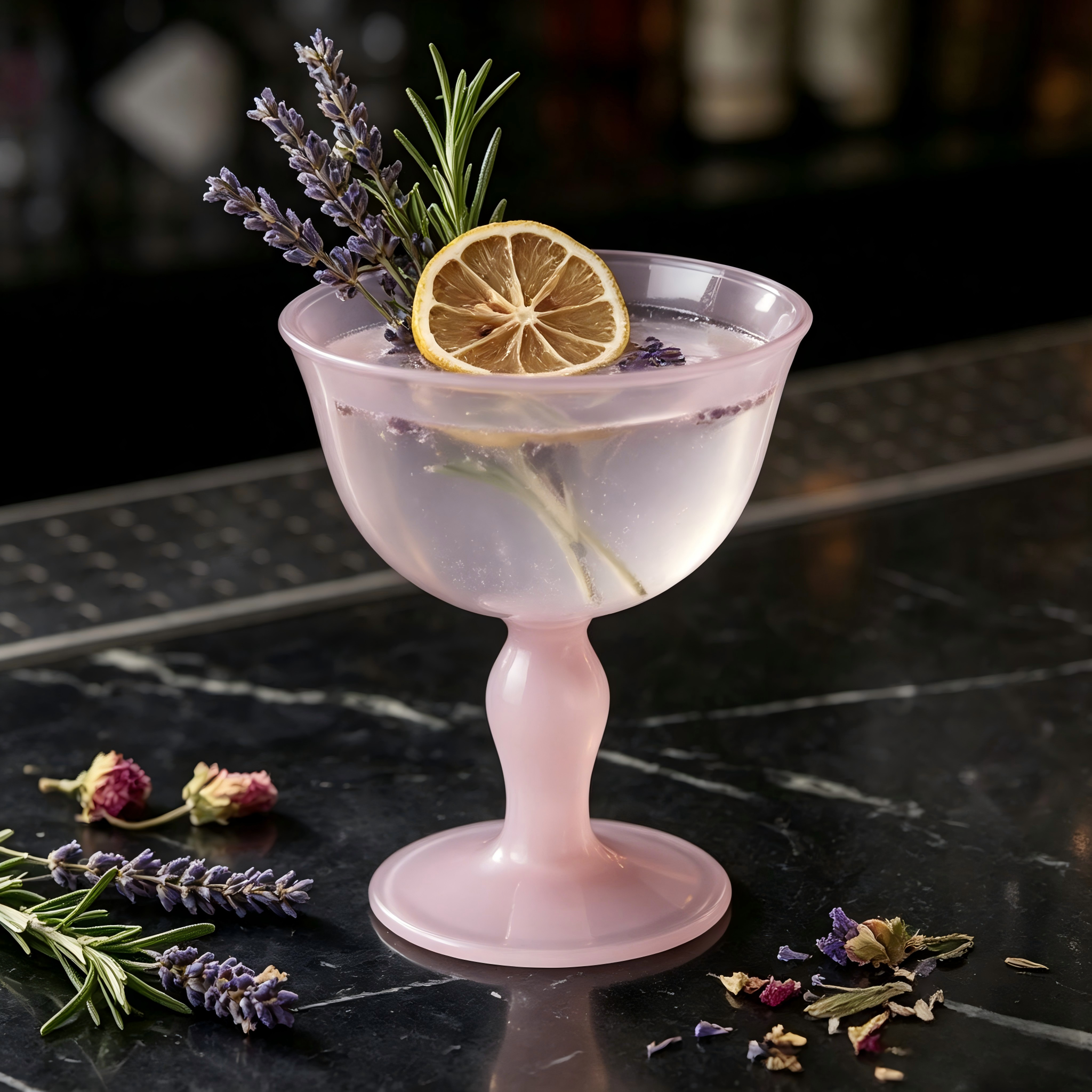 Pink Glass Coupe Glass