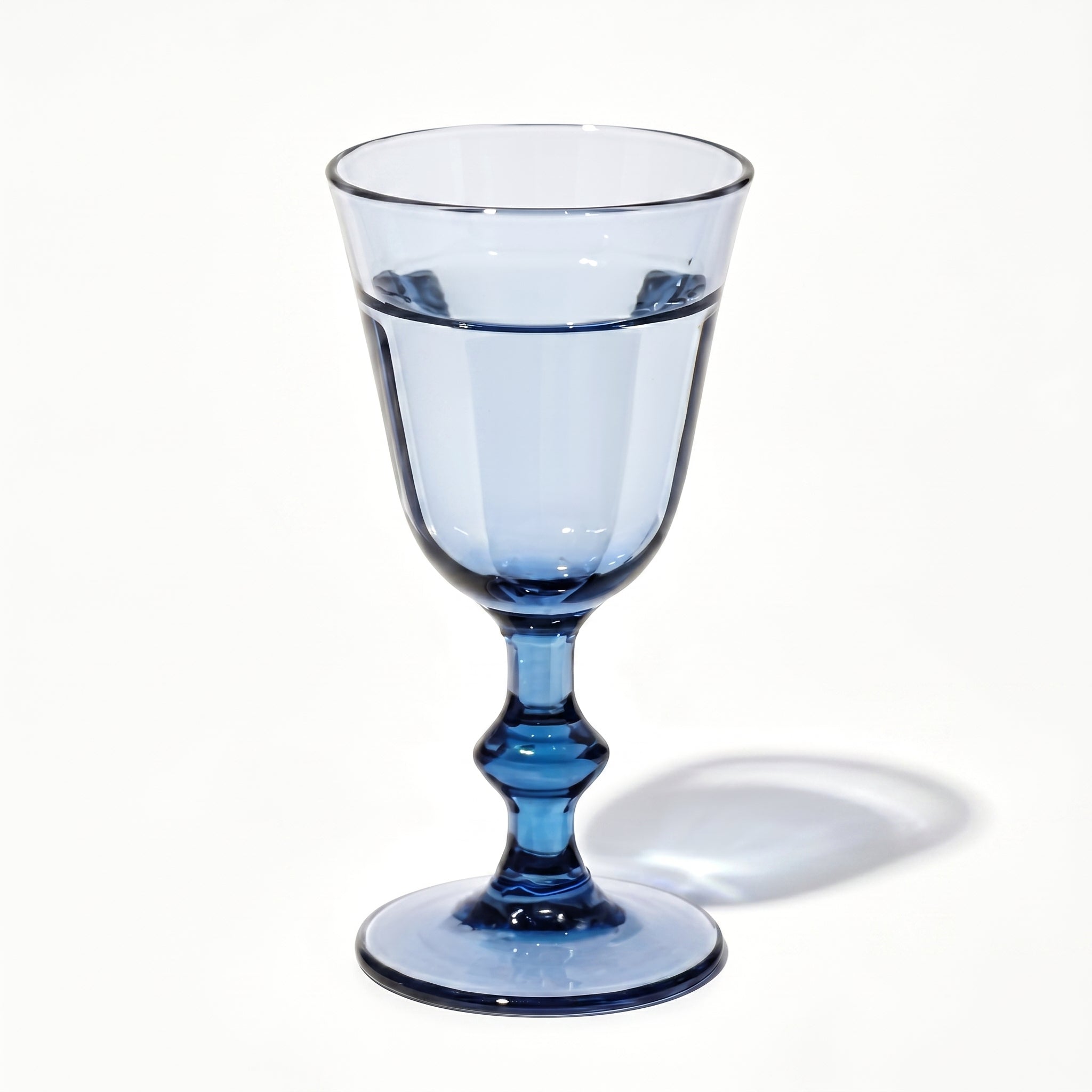 Vintage Blue Glass Goblet