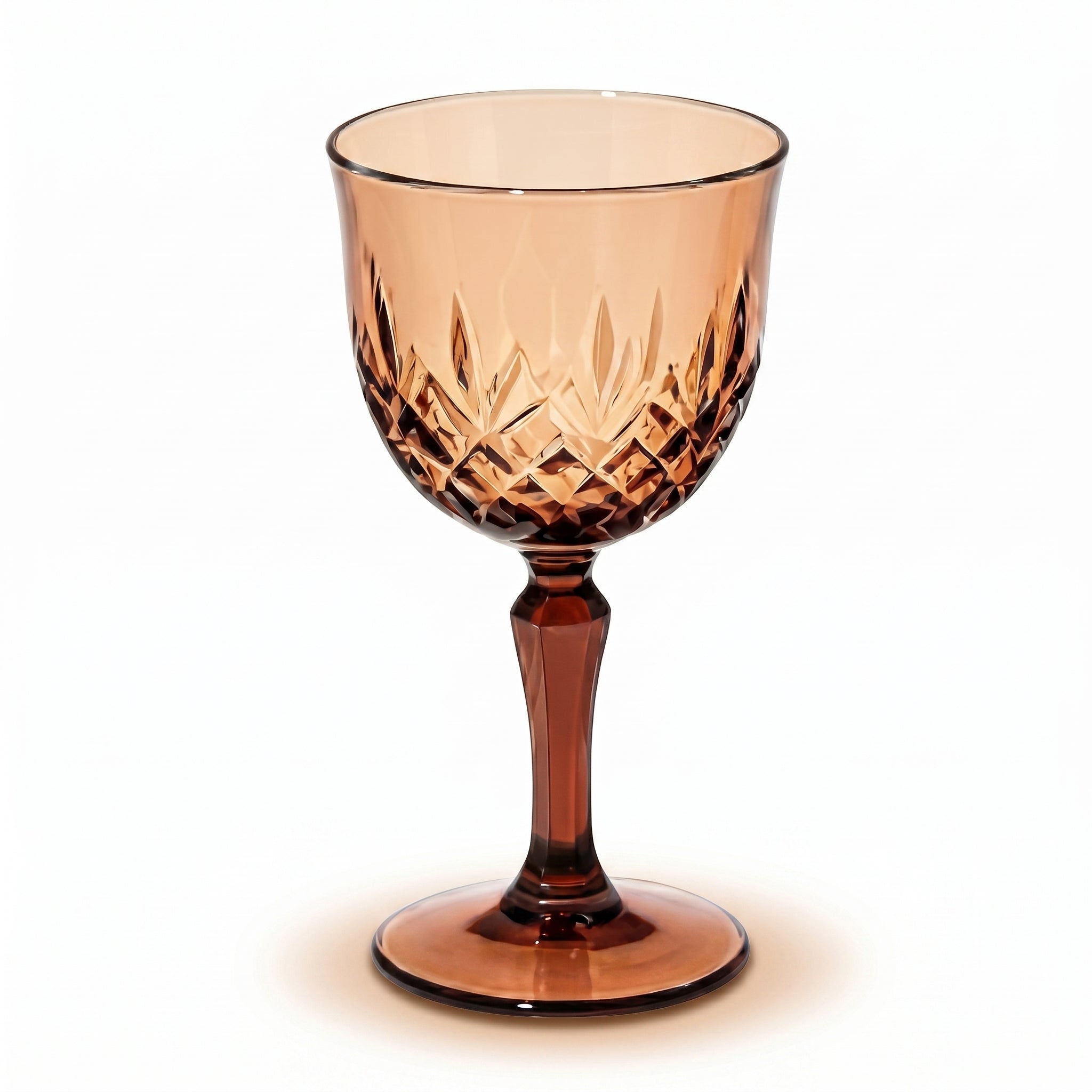 Vintage Amber Glass Goblet