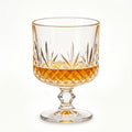 Crystal Diamond-Cut Whiskey Glass Goblet