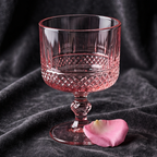 Vintage Pink Crystal Glass Goblet