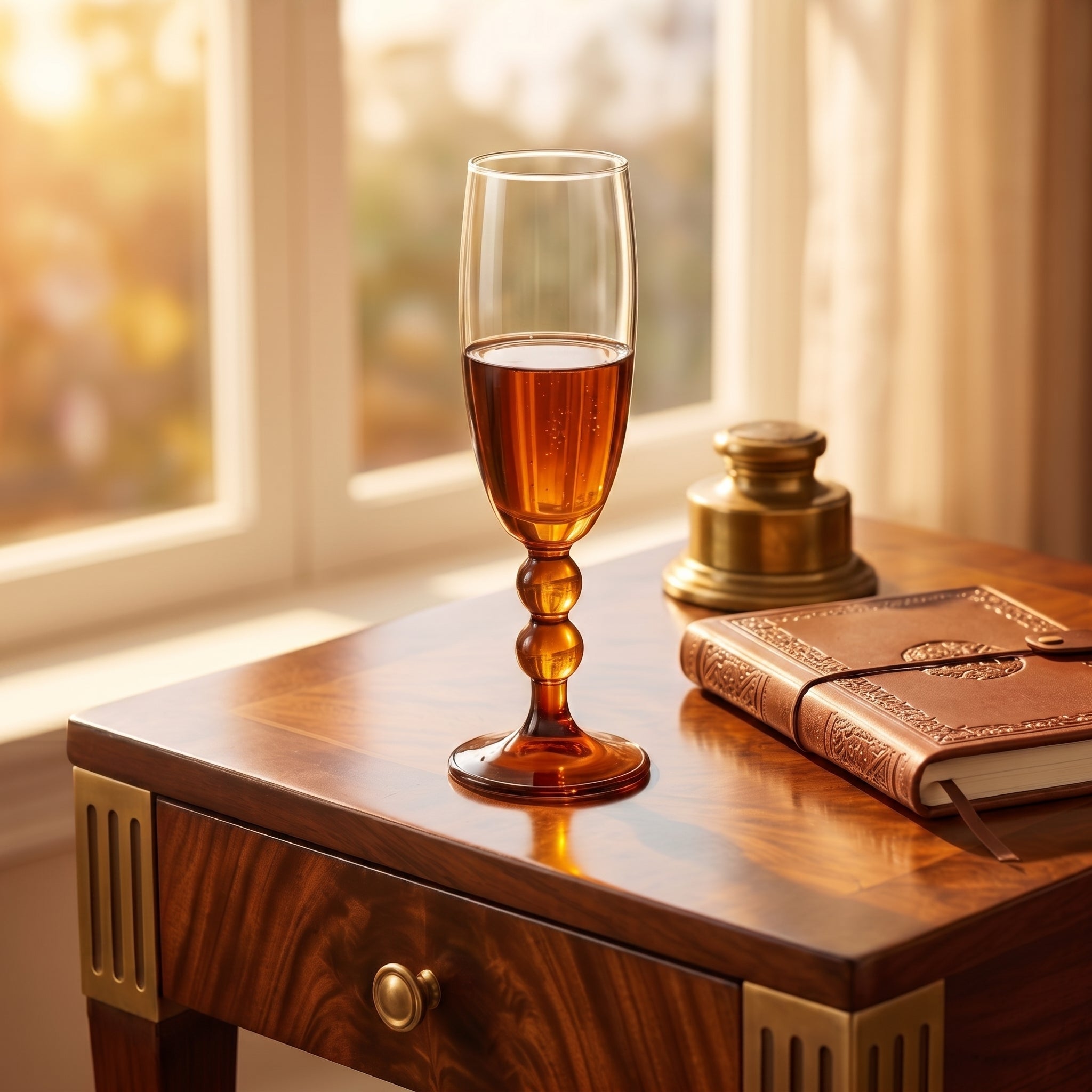 Amber Gradient Champagne Glass