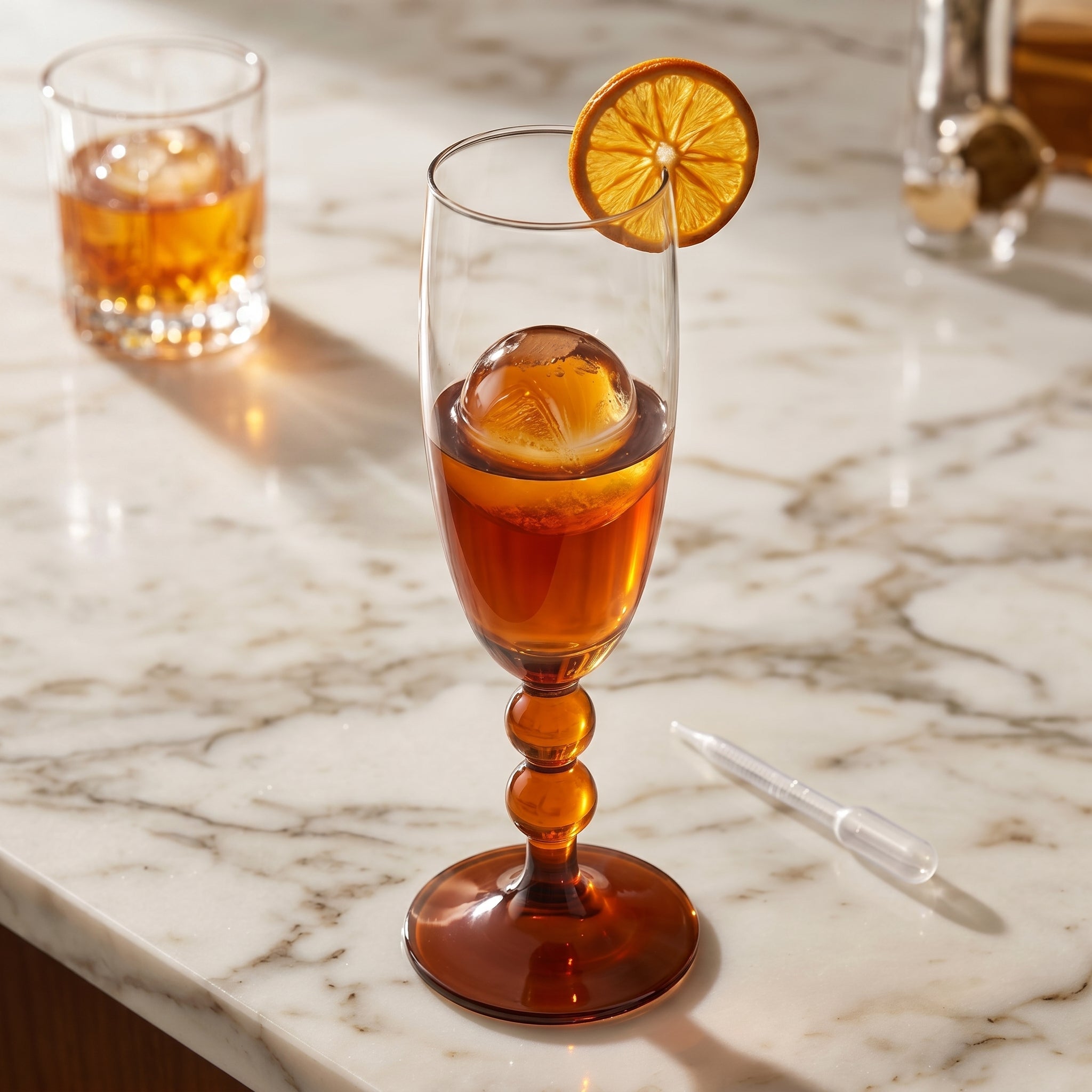 Amber Gradient Champagne Glass